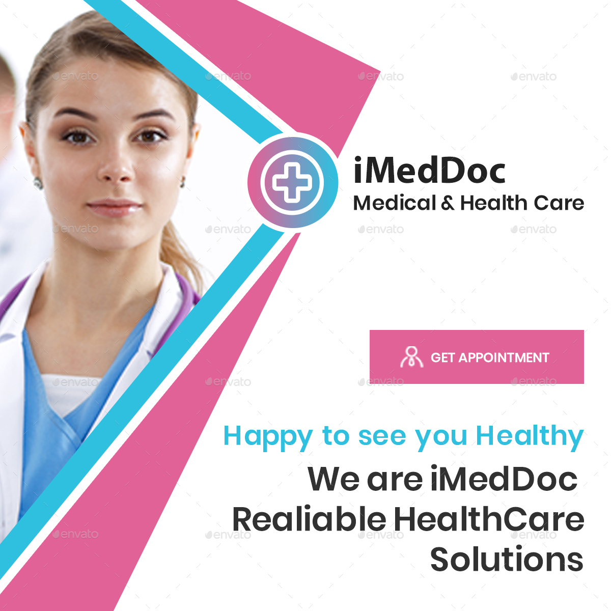 iMedDoc Medical Center, Health and Wellness Multipurpose Banners Set